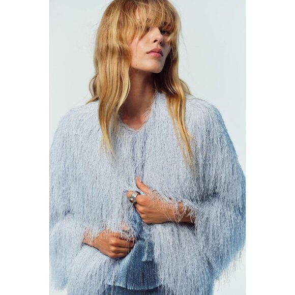 ZARA FRINGED JACKET - Picture 3 of 9